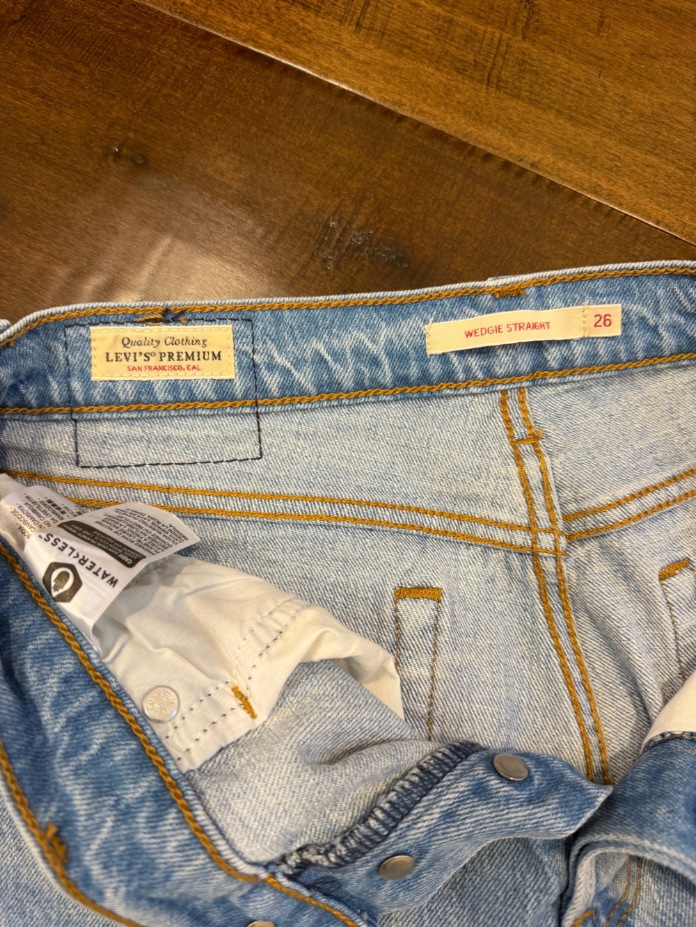 Levi's Light Blue Wedgie High-Rise Straight Jeans